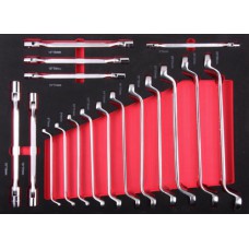 Набор ключей шарнирно-накидных 17 ед. ShiningBerg 11304