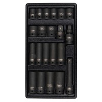 Набір ударних головок 1/2" (13-24 мм) 21 пр. AmPro A5616