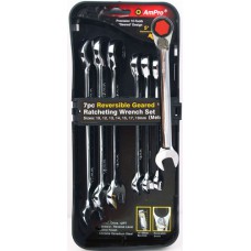 Набор ключей комбинированных с трещоткой (10-19 мм), 7 пр. AmPro T41683