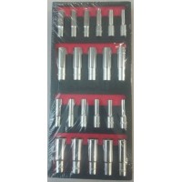Набір подовжених головок 3/8" та 1/2" 22 пр. AmPro T45497