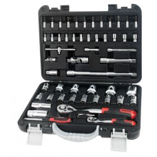 Набір головок та аксесуарів 1/4" та 1/2" 56 пр. AmPro T46180