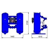 Осушувач адсорбційний Omi HL1000PRO -40 ° C, 08U.1000BG.0