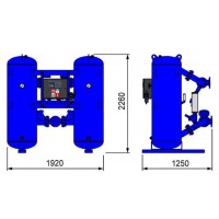 Осушитель адсорбционный Omi HL2000PRO -40 °C, 08U.2000BG.0