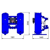 Осушитель адсорбционный Omi HL2500PRO -70 °C, 08U.2500BGA0
