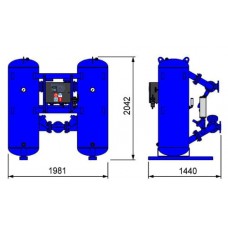 Осушитель адсорбционный Omi HL2500PRO -40 °C, 08U.2500BG.0