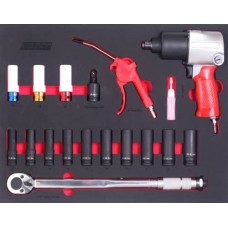 Набір ударних головок з пневмогайковертом 18 пр. ShiningBerg 202206