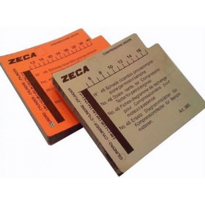Комплект карточек для бензинового компрессометра, ZECA 365